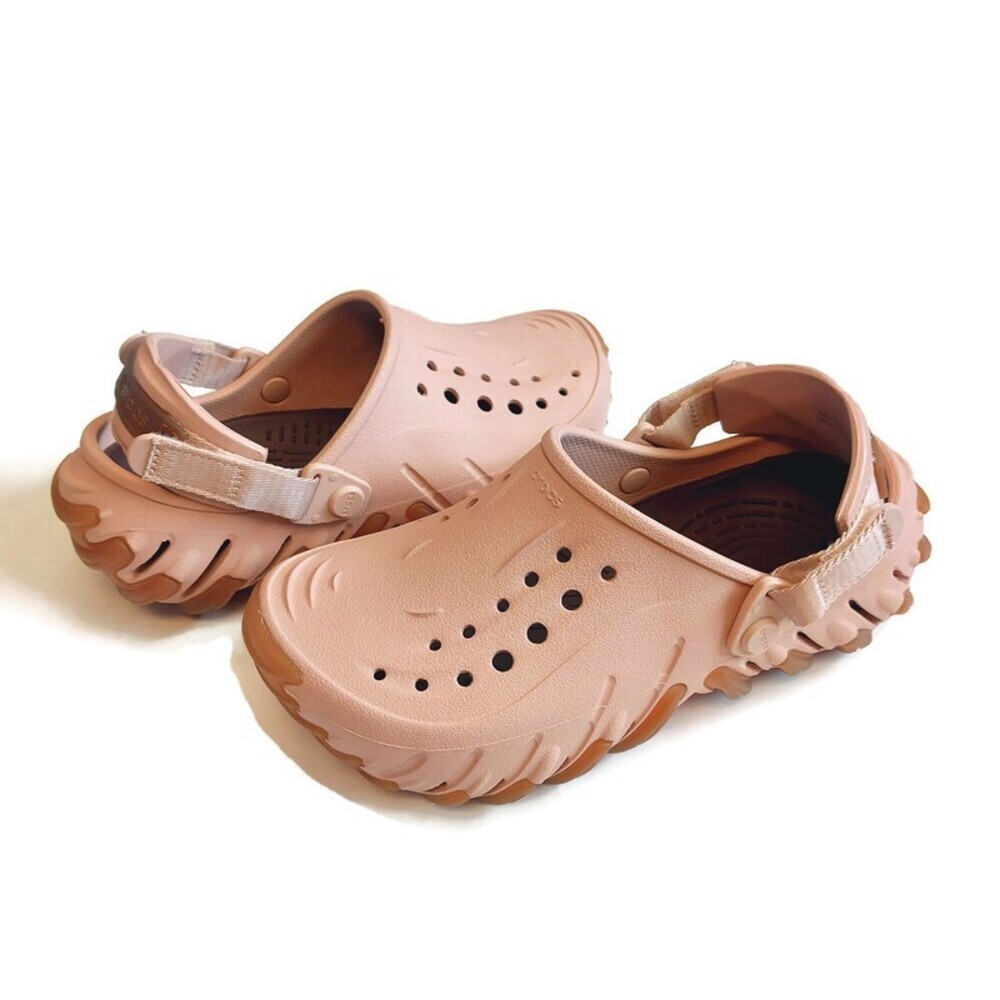 CROCS Echo Gum Ro Clog Sandals Mens Size 5 Womens 7 Pink Caramel - Picture 10 of 10